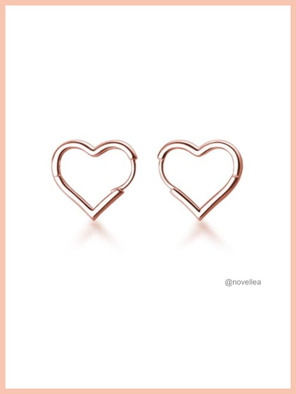 925 Sterling Silver Heart Hoop Earrings Hypoallergenic Minimalist Jewelry